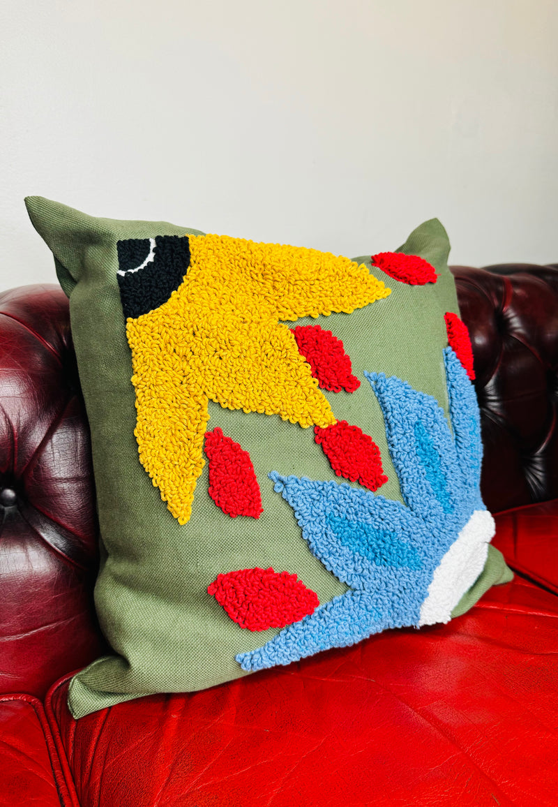 1- Green garden cushion no 1 50x 50 cm