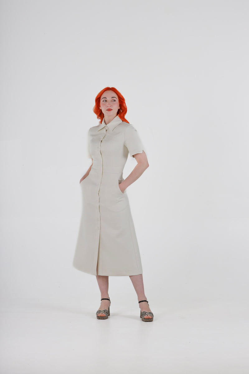 1 - Albert long dress in ivory