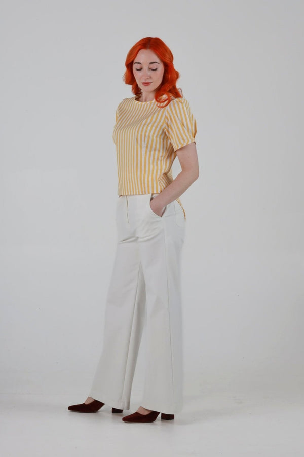 1 - Sunny yellow striped top