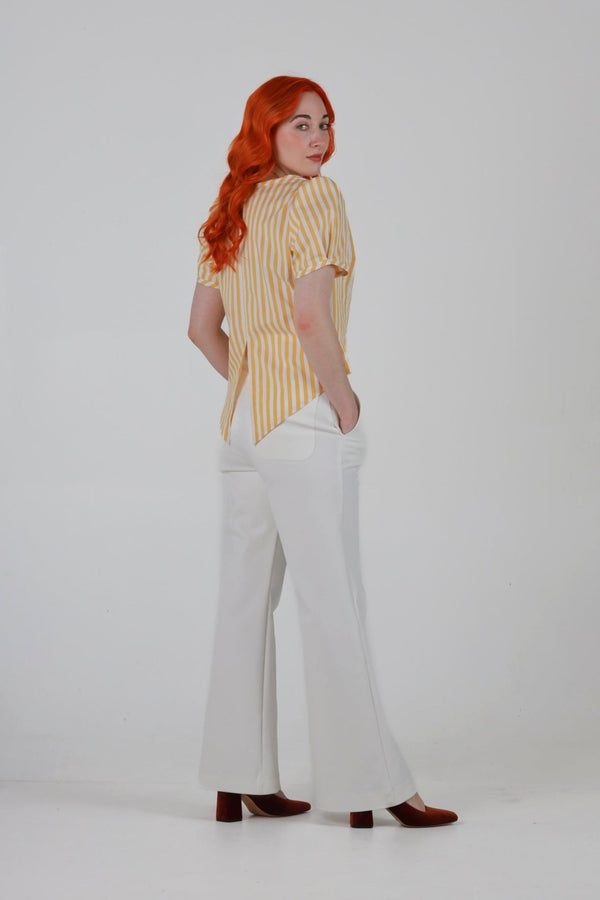 1 - Sunny yellow striped top