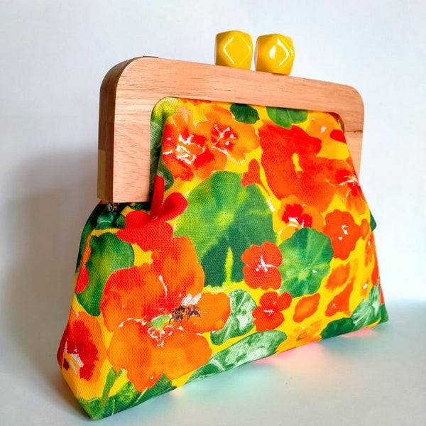 1- Minski bag in orange flowers