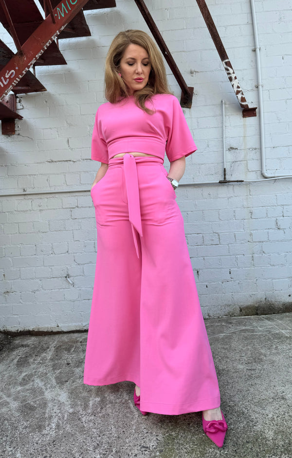 1 - Wrap top In bubblegum pink