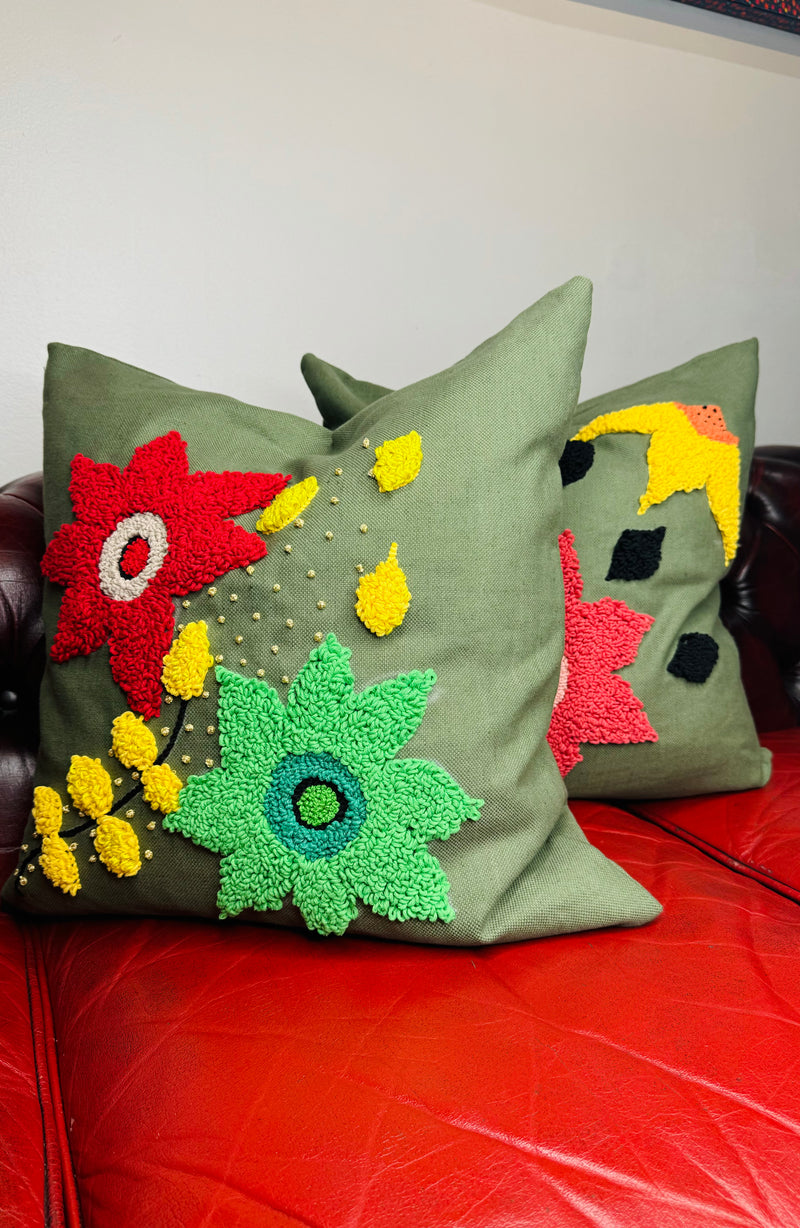 1- Green garden cushion no 5