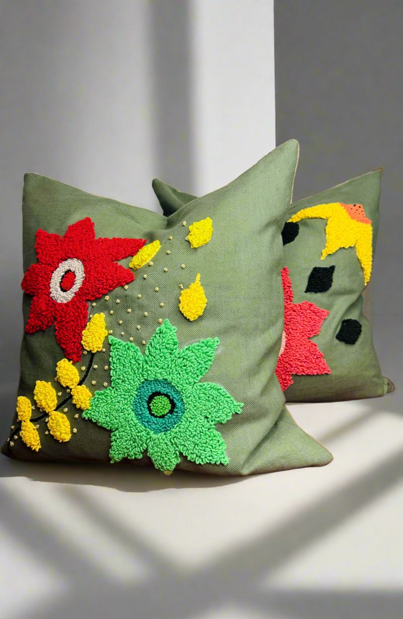 1- Green garden cushion no 5