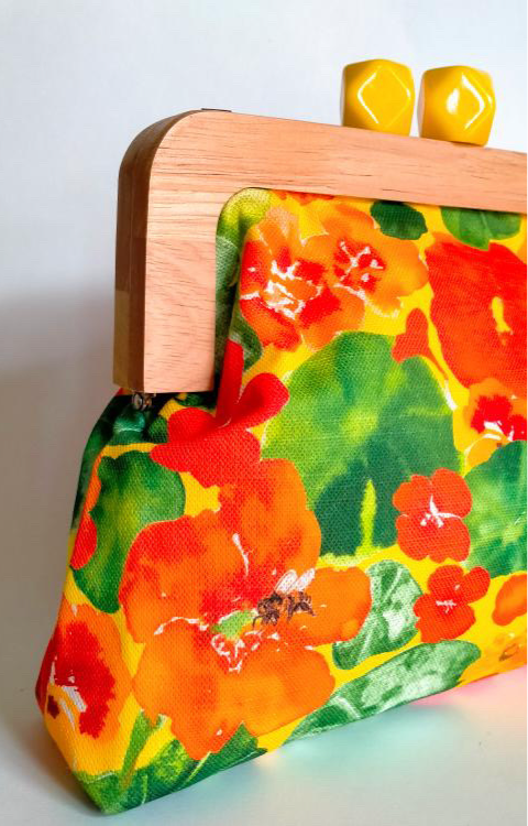 1- Minski bag in orange flowers