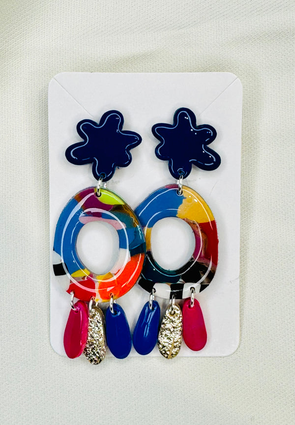 1- Mid multi coloured earrings