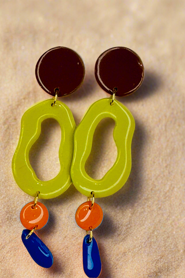 1- Mid green earrings